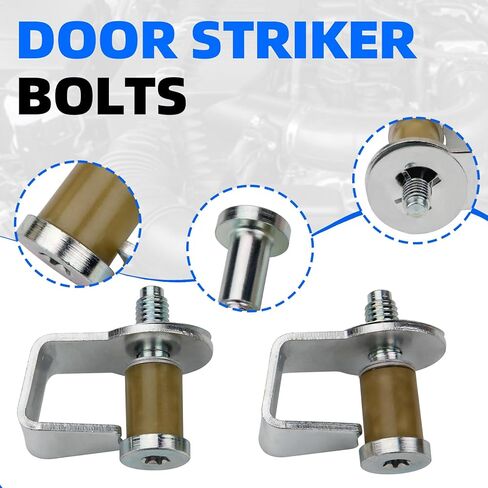 MITZONE Door Striker Bolts compatible with 1980-1997 Ford F-150 F-250 F-350 E-150 E-250 E-350 Bronco Fairmont Thunderbird Lincoln Town Car Mercury Replace E9AZ-5422008-A 2PCS in Saudi Arabia