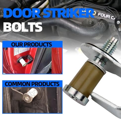 MITZONE Door Striker Bolts compatible with 1980-1997 Ford F-150 F-250 F-350 E-150 E-250 E-350 Bronco Fairmont Thunderbird Lincoln Town Car Mercury Replace E9AZ-5422008-A 2PCS in Saudi Arabia
