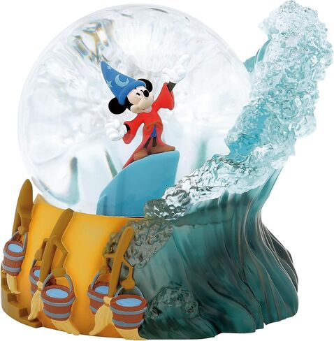 Enesco Disney Showcase Fantasia Sorcerer Mickey Mouse 85th Anniversary Waterball Waterglobe ، 5.5 بوصة ، متعدد الألوان in Saudi Arabia