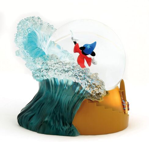 Enesco Disney Showcase Fantasia Sorcerer Mickey Mouse 85th Anniversary Waterball Waterglobe ، 5.5 بوصة ، متعدد الألوان in Saudi Arabia