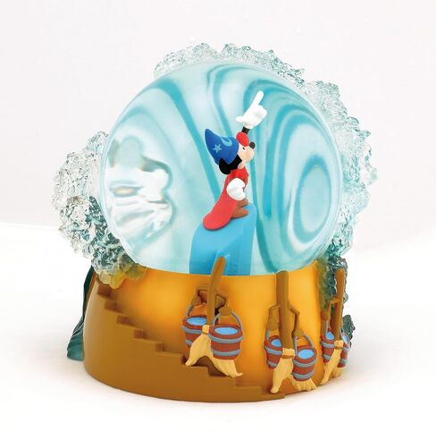 Enesco Disney Showcase Fantasia Sorcerer Mickey Mouse 85th Anniversary Waterball Waterglobe ، 5.5 بوصة ، متعدد الألوان in Saudi Arabia