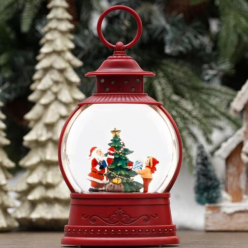 عيد الميلاد الثلج Globe ، Santa Snow Globes Lantern ، Timer 6H ، بطارية و USB تديرها شجرة عيد الميلاد الثلج الفانوس in Kuwait