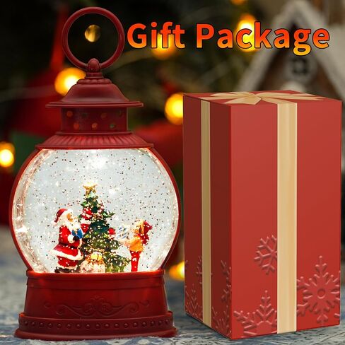 عيد الميلاد الثلج Globe ، Santa Snow Globes Lantern ، Timer 6H ، بطارية و USB تديرها شجرة عيد الميلاد الثلج الفانوس in Kuwait