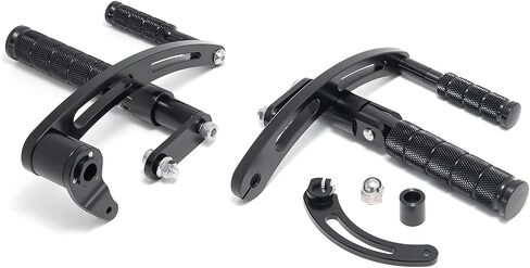TOFR 4" CNC Billet Forward Controls Footpegs for Harley Touring Street Glide 1997-2008 FLHX FLHXI Black in Saudi Arabia