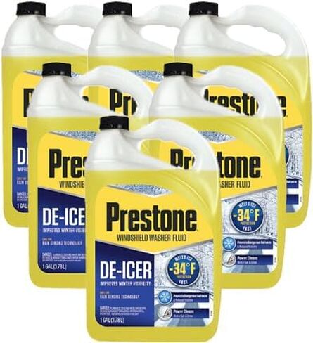 6 Pack Prestone Windshield Washer Fluid With De-Icer Good To -34* Fahrenheit 1 Gallon Jugs in Saudi Arabia