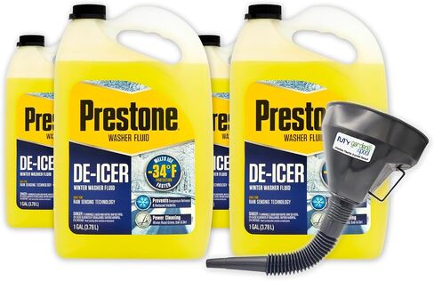 Prestone de-icer Winter Gasher Fluid -34 F ، حزمة ، 2 × 1 جالون-دفاع الطقس البارد لزجاج الأمامي من البلاستي in Saudi Arabia