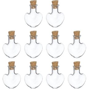 uxcell 10pcs زجاجات زجاجية صغيرة مع سدادات الفلين ، سلسلة مفاتيح زجاجات زجاجية على شكل نجمة ، متمنية زجاجة لتزيين DIY ، والفن ، والهدية ، وملحقات الخلايا in Kuwait