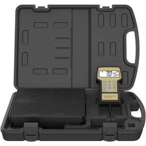RCS-220C High Precision Electronic Refrigerant Charging Weight Scale - 4 Measurement Units - Ideal for HVAC A/C - Includes Case in Saudi Arabia