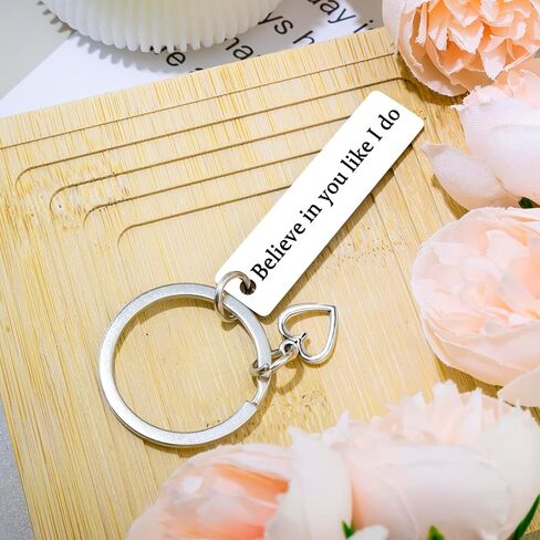 Inspirational Keychain Gifts for Women Men Best Friend Girlfriend Boyfriend Encouragement Gifts Believe in You like I Do Key Chain Motivational Gift for Sister Daughter Son Friends in Saudi Arabia