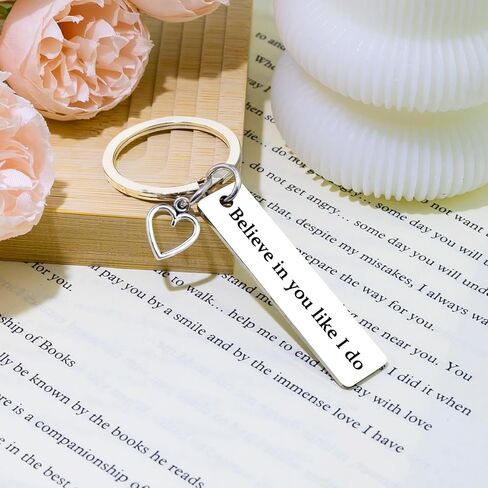 Inspirational Keychain Gifts for Women Men Best Friend Girlfriend Boyfriend Encouragement Gifts Believe in You like I Do Key Chain Motivational Gift for Sister Daughter Son Friends in Saudi Arabia