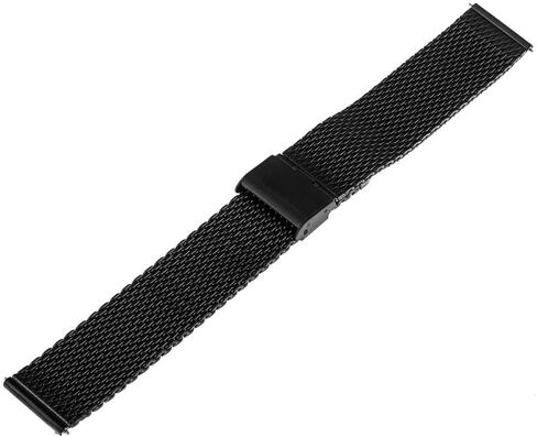 مشاهدة حزام 16 مم 18 ملم 20 مم 22 مم watchband النطاق السريع سريع الفرقة الشبكة الشبكة معصم الحزام الفولاذ المقاوم للصدأ سوار الأسود in Saudi Arabia