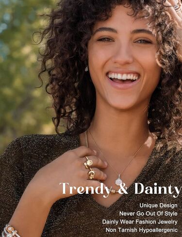 FIBO STEEL 9 Pcs Fidget Anxiety Rings for Women Men Spinner Rings for Anxiety Relieving Stress Open CZ Flower Moon Star Anti Rotatable Rings Adjustable in Kuwait