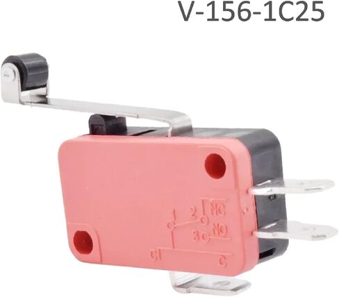 SPDT لحظة السفر الحد الدقيق التبديل 1NO1NC 3PIN LEVER الأسطوانة microswitch 16A 250V AC V-153-1C25 in Kuwait