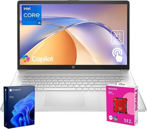 HP أحدث كمبيوتر محمول احترافي للأعمال، شاشة لمس HD+ مقاس 17.3 بوصة، Intel Core i5-1335U، ذاكرة الوصول العشوائي 32 جيجابايت، 1 تيرابايت SSD، كاميرا ويب، HDMI، قارئ FP، لوحة مفاتيح بإضاءة خلفية، Wi-Fi 6، Windows 11 Pro، فضي in Saudi Arabia