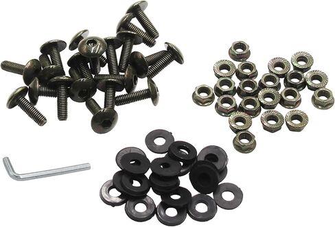 ATV Quad Plastic Body Fender M6 Bolt Washer & Nut 6mm x 20mm 50cc 70cc 125cc 150cc 200cc 250cc set of 20 in Kuwait