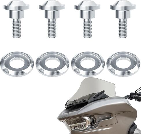 مسامير Mokitdora Titanium الزجاج الأمامي هارلي جولة براغي الزجاج الأمامي مناسبة لعام 2023 CVO 121 2024-2025 الطريق Glide/St/Street Glide Fltrx Fltrse Flhx ، الأزرق in Saudi Arabia
