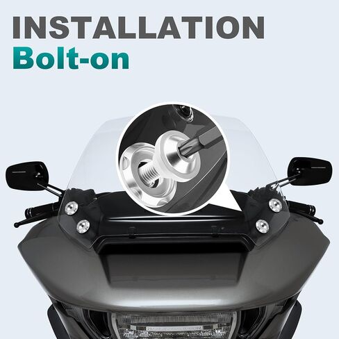 مسامير Mokitdora Titanium الزجاج الأمامي هارلي جولة براغي الزجاج الأمامي مناسبة لعام 2023 CVO 121 2024-2025 الطريق Glide/St/Street Glide Fltrx Fltrse Flhx ، الأزرق in Saudi Arabia
