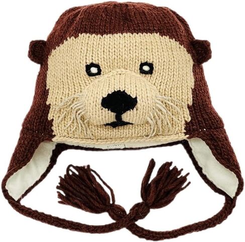 Youth Size Otter Hat, 19 Inch in Circumference and Stretch to 22 Inch, Wool with Acrylic Lining in Saudi Arabia