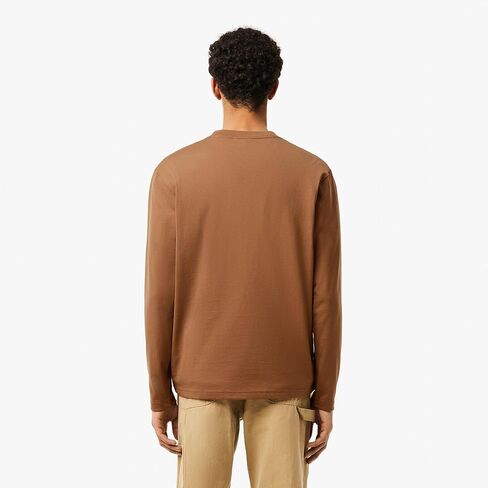 Lacoste Men's Long Sleeved Cotton Jersey T-Shirt in Kuwait