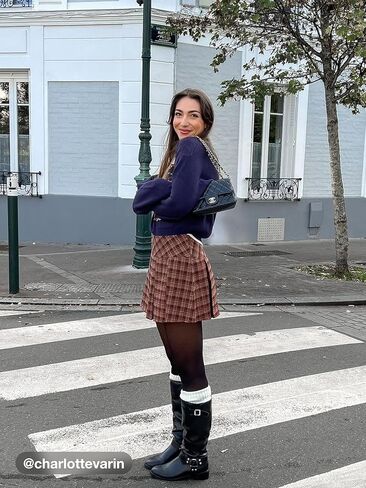 skorts cider for woman عالية الخصر فحص skort skort منتظم تنورة صغيرة قصيرة قصيرة المبطنة النسيج المنسوج in Saudi Arabia