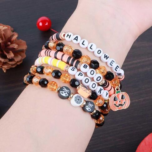 Friendship Bracelets - Beaded Bracelets Set for Teen Women, Stretchable Preppy Bracelets, Stackable & Colorful Bracelets - Ideal Gifts, 4th of July, Halloween, Christmas in Saudi Arabia