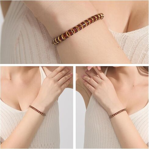 Amber Bracelet for Women Men Natural Blood Red Ambers 18k Gold Plated Jewelry Handmade Stretch Band Bracelets Fashion Design Unisex in Saudi Arabia