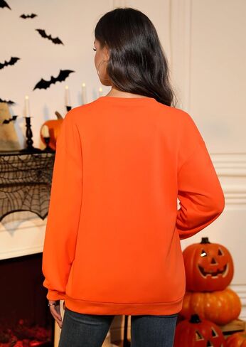 For G and PL Women's Halloween Maternity Long Sleeve Crewneck Sweatshirt Pregnancy Pumkin Skeleton Sweater S-XXL in Kuwait
