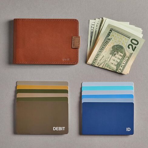 Distil Union Wally Bifold 5.0 Premium RFID Wallet مع مقطع أموال التيتانيوم - محفظة نحيفة Bifold للرجال ، جلود الحبوب الكاملة ، حامل بطاقة RFID الحد الأدنى - يحمل 14 بطاقة و 30 فاتورة - أسود - أسود in Kuwait