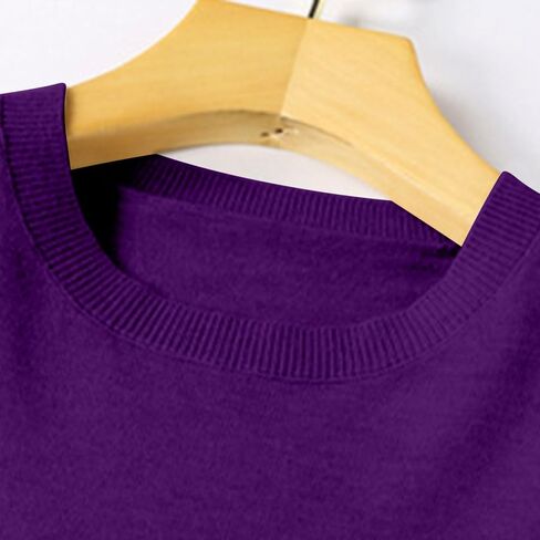 Sweaters for Woman 2025 Trendy Soft Lightweight Crewneck Sweater Casual Pullover Long Sleeve Basic Knitted Tops in Saudi Arabia