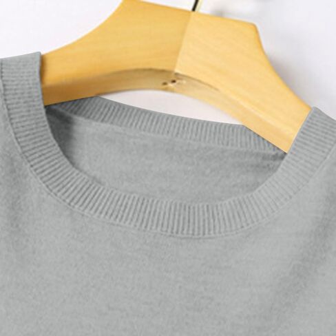 Sweaters for Woman 2025 Trendy Soft Lightweight Crewneck Sweater Casual Pullover Long Sleeve Basic Knitted Tops in Saudi Arabia