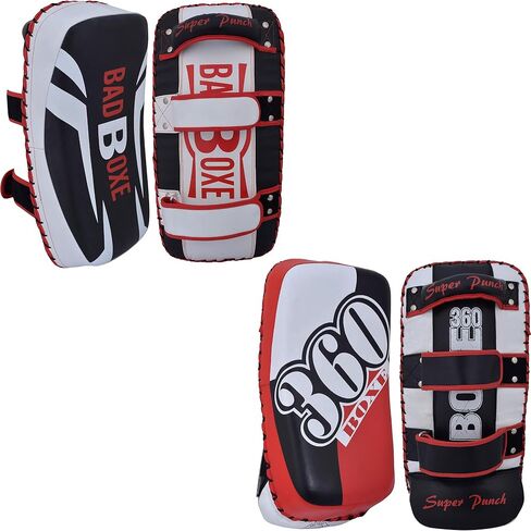 وسادة ذراع ملاكمة خفيفة الوزن من تويستر | وسادات تايلاندية من جلد البقر بنسبة 100% | وسادات منحنية من MMA Muay Thai Shield | وسادات تدريب الفنون القتالية، وسادات ضرب الملاكمة (مفردة وليست زوجية) in Kuwait