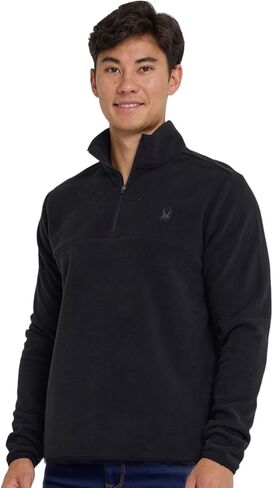 Spyder Fleece Quarter Zip Pullover Men - سترة رياضية خفيفة الوزن للقطب ، سترة سحاب دافئة 1/4 ، رقبة وهمية in Saudi Arabia