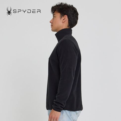 Spyder Fleece Quarter Zip Pullover Men - سترة رياضية خفيفة الوزن للقطب ، سترة سحاب دافئة 1/4 ، رقبة وهمية in Saudi Arabia