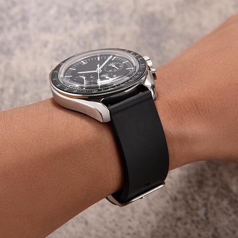 FKM Rubber Watch Band Quick Release Fluororubber Thin Waterproof Soft Durable Sport Universal Smartwatch Watchband FKM Rubber Replacement Band Strap 18mm 20mm 22mm for Men Women in Kuwait