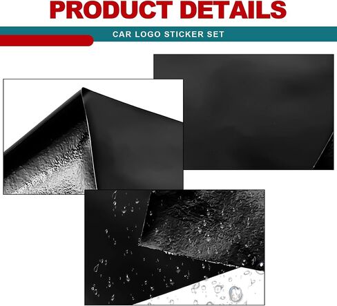 6pcs غير لامع أسود DIY Bowtie Emblem Proplay شارات-ملصقات لفائف فينيل شاملة لشعار Chevy (11.8 "× 4")-أسود in Kuwait