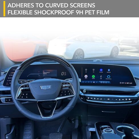 واقي شاشة 17 بوصة لسيارة Tesla Model X وModel S2021 2022 2023 2024، غير لامع مضاد للوهج ومضاد لبصمات الأصابع، غطاء حماية واقٍ من الزجاج المقوى فائق القوة 9H لعرض المعلومات والترفيه في السيارة، أمامي فقط in Kuwait