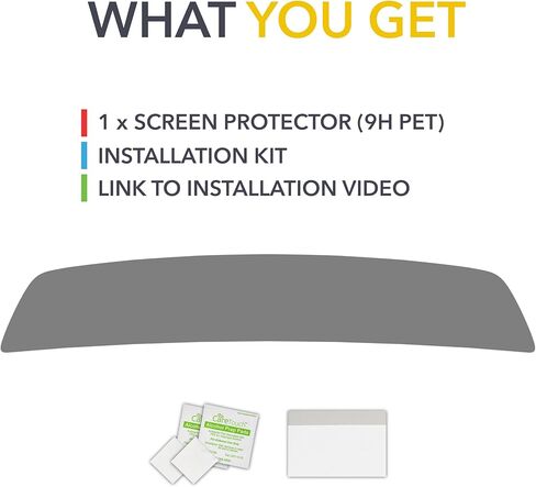 واقي شاشة 17 بوصة لسيارة Tesla Model X وModel S2021 2022 2023 2024، غير لامع مضاد للوهج ومضاد لبصمات الأصابع، غطاء حماية واقٍ من الزجاج المقوى فائق القوة 9H لعرض المعلومات والترفيه في السيارة، أمامي فقط in Kuwait