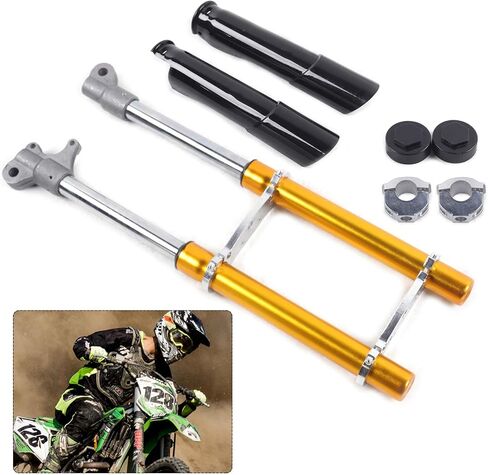 صدمة شوكة الأمامية ، 49cc 2 السكتة الدماغية الصغيرة الصغيرة امتصاص الشوكة الأمامية شوكة صدمة لدراجة نارية على الطرق الوعرة ثلاثية الأوساخ الحفر دراجة درب درب in Kuwait