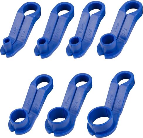 7Pcs Fuel Line Disconnect Tool Set, 1/4 5/16 3/8 1/2 5/8 3/4 7/8 Inch Fuel Filter Removal Tool, Transmission Line Disconnect Tool, AC Line Disconnect Tool Compatible for Ford/GM/Chrysler/Mazda in Saudi Arabia