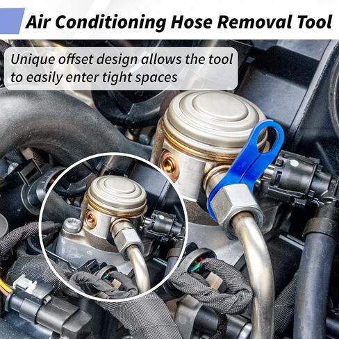 7Pcs Fuel Line Disconnect Tool Set, 1/4 5/16 3/8 1/2 5/8 3/4 7/8 Inch Fuel Filter Removal Tool, Transmission Line Disconnect Tool, AC Line Disconnect Tool Compatible for Ford/GM/Chrysler/Mazda in Saudi Arabia