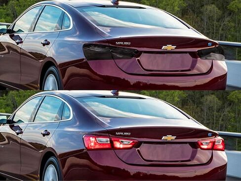 Rvinyl Tail Light Pre Cut Film Tint Cover Kit in Matte Smoke Compatible with Chevrolet Malibu 2016-2018 - Adhesive Backs in Saudi Arabia