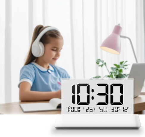 مستشعرات رطوبة درجة حرارة الساعة الداخلية ، شاشة LCD LIGH in Kuwait