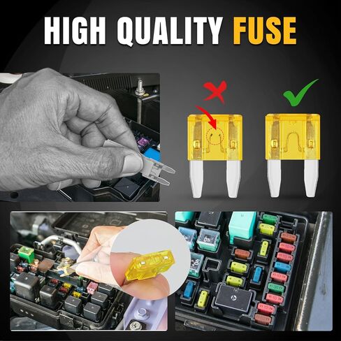 TMH 372 PCS Car Fuse Fuse Kit ، 96 Plade Vuses Automotive + 96 Mini Vuses + 96 LP Mini + 84 Micro2 Fuse + 1 Puller - لقارب شاحنة RV Auto (2A 5A 7.5A 10A 15A 25A 30A 35A) in Saudi Arabia