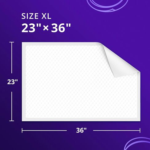 WhyWorry NightShield Incontinence Bed Pads for Adults with Non Slip Grip, 23" x 36" Extra Large Chucks Pads for Women and Men, Waterproof Disposable Underpads, Odor Control, Slip Resistant, 45 Count in Saudi Arabia