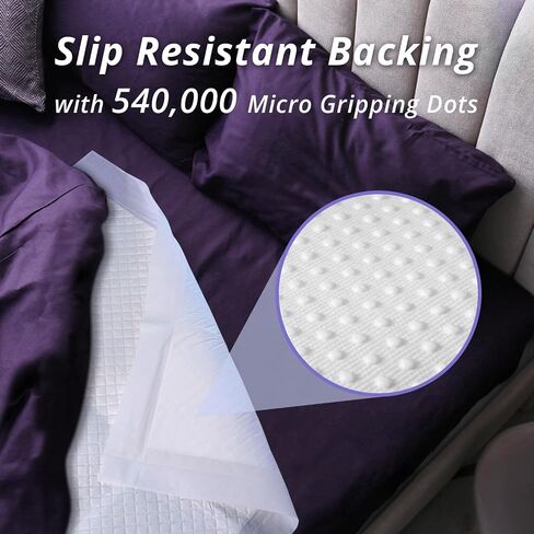 WhyWorry NightShield Incontinence Bed Pads for Adults with Non Slip Grip, 23" x 36" Extra Large Chucks Pads for Women and Men, Waterproof Disposable Underpads, Odor Control, Slip Resistant, 45 Count in Saudi Arabia