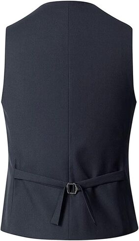 Ctreela Men Suit Vest Waistcoat Plain Business Formal Occasion Sleeveless V Neck Vests for Tuxedo Wedding Party M-5XL in Saudi Arabia