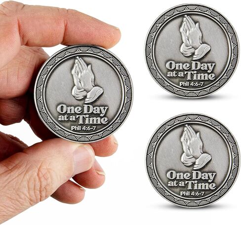 Serenity Prayer Love Expression Coin for Public Servants & Law Enforcement, Keepsake Pocket Token of Prayer & Divine Protection for Men & Women, EDC Coin, Thinking of You Gift of Appreciation in Kuwait
