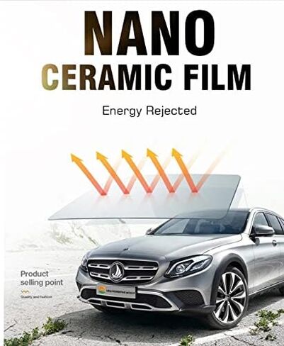 TRUE LINE Automotive Precut Window Tint Nano Ceramic Automotive Sun Protection Glass Tinting Film Visor Kit Compatible with Acura TSX 4 Door Sedan 2009 2010 2011 2012 2013 2014 Complete Kit in Saudi Arabia