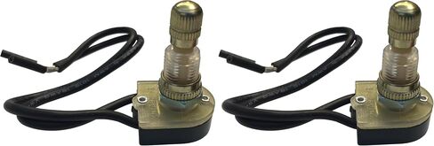 Gardner Bender GSW-69 Electrical Rotary Switch, SPST, ON-OFF, 6 A/125V AC, 6 inch Wire Terminal, Black Plastic in Saudi Arabia