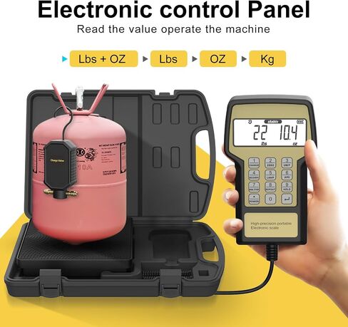 RCS -220C عالي الدقة المبرد الإلكترونية مقياس وزن الشحن - 4 وحدات قياس - مثالية ل HVAC A/C - تشمل حالة in Saudi Arabia
